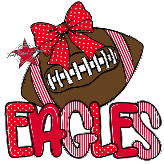 Eagles Football Spirit Design-Red