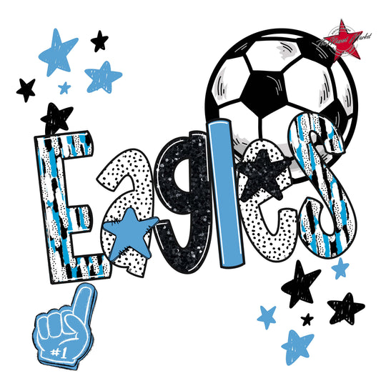 Eagles Soccer Scrape-Carolina Blue