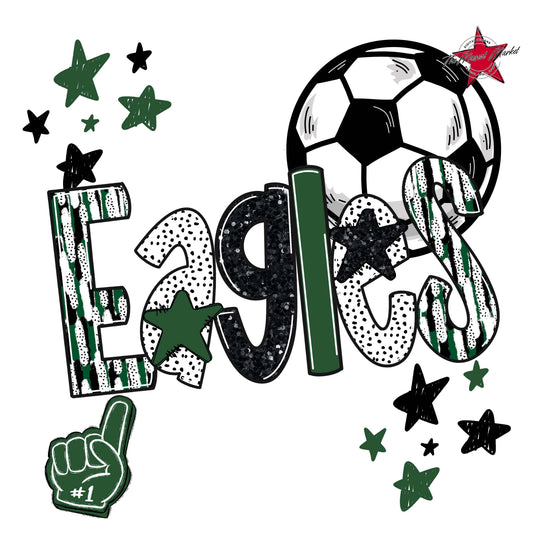 Eagles Soccer Scrape-Green