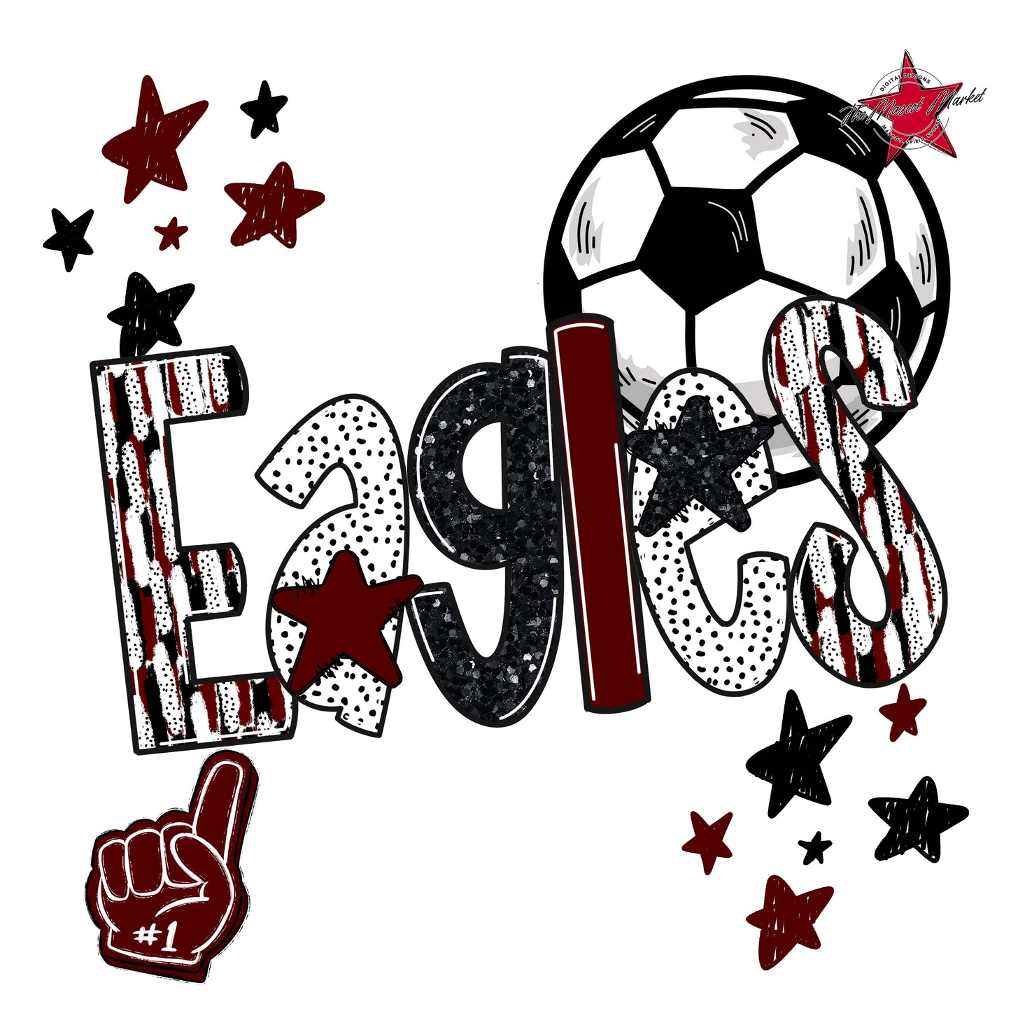 Eagles Soccer Scrape-Maroon