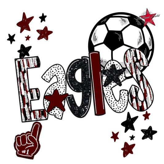 Eagles Soccer Scrape-Maroon