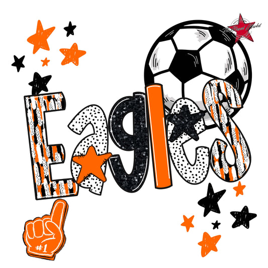 Eagles Soccer Scrape-Orange