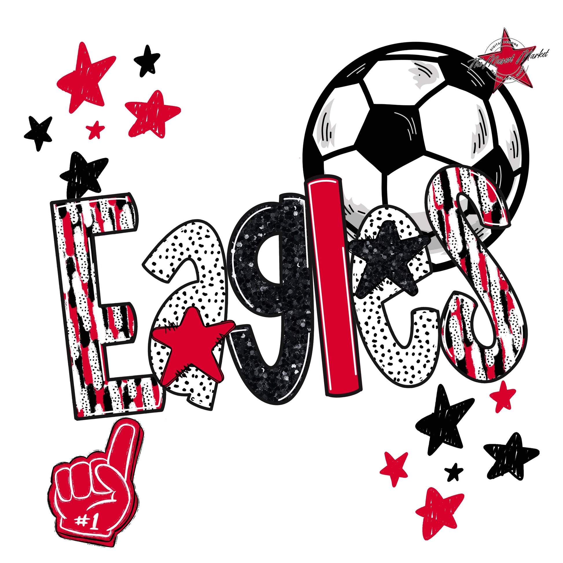 Eagles Soccer Scrape-Red