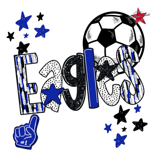Eagles Soccer Scrape-Royal Blue