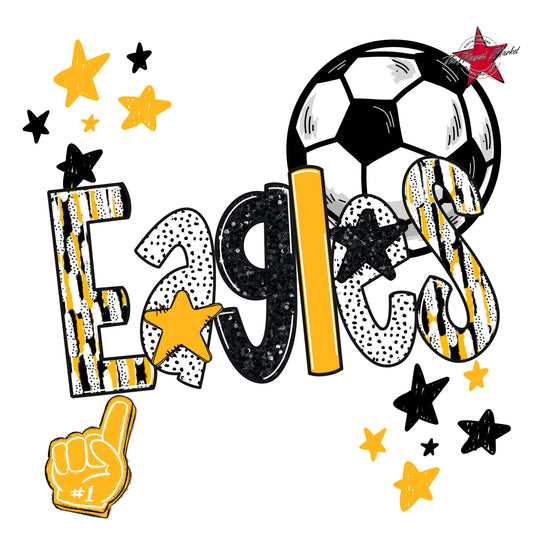 Eagles Soccer Scrape-Yellow