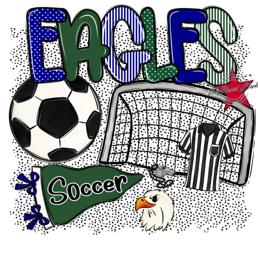 Eagles Soccer Spirit-Blue & Green