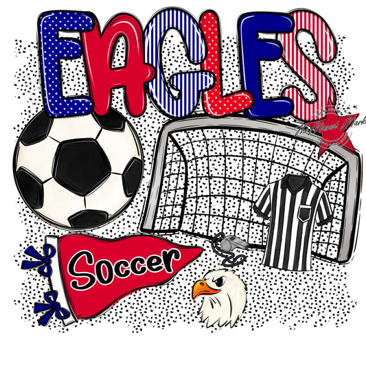 Eagles Soccer Spirit-Blue & Red