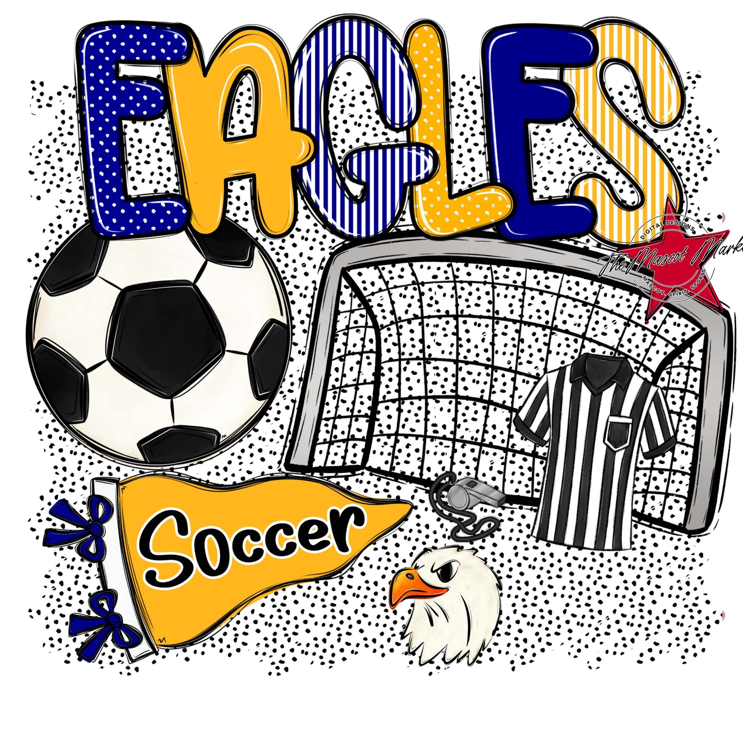 Eagles Soccer Spirit-Blue & Yellow