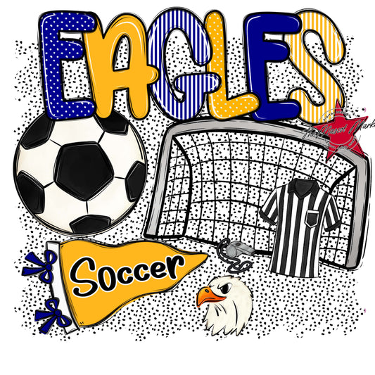 Eagles Soccer Spirit-Blue & Yellow