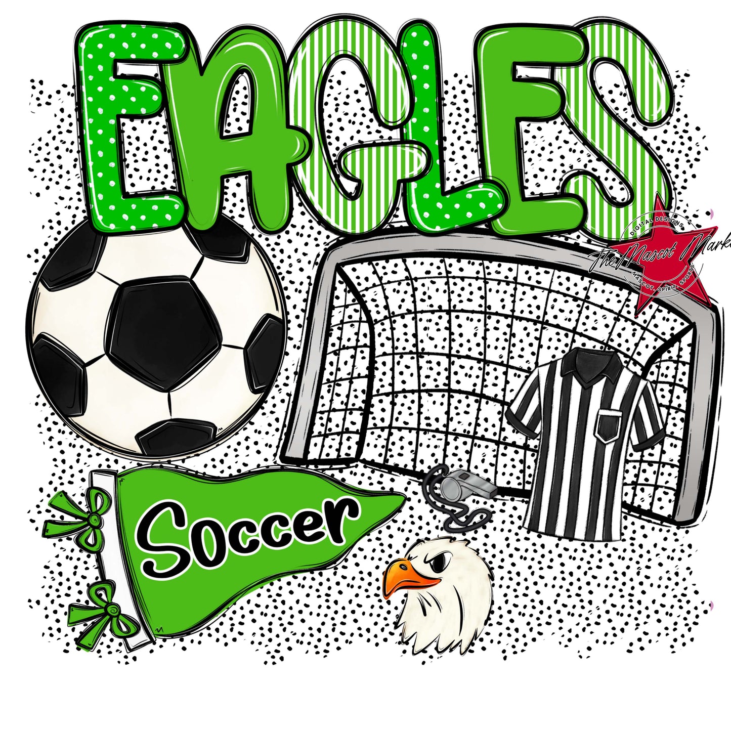 Eagles Soccer Spirit-Bright Green