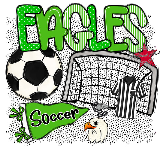 Eagles Soccer Spirit-Bright Green