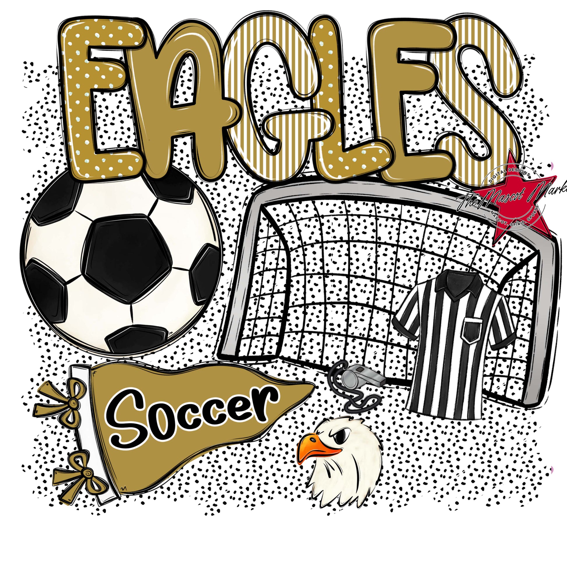 Eagles Soccer Spirit-Gold