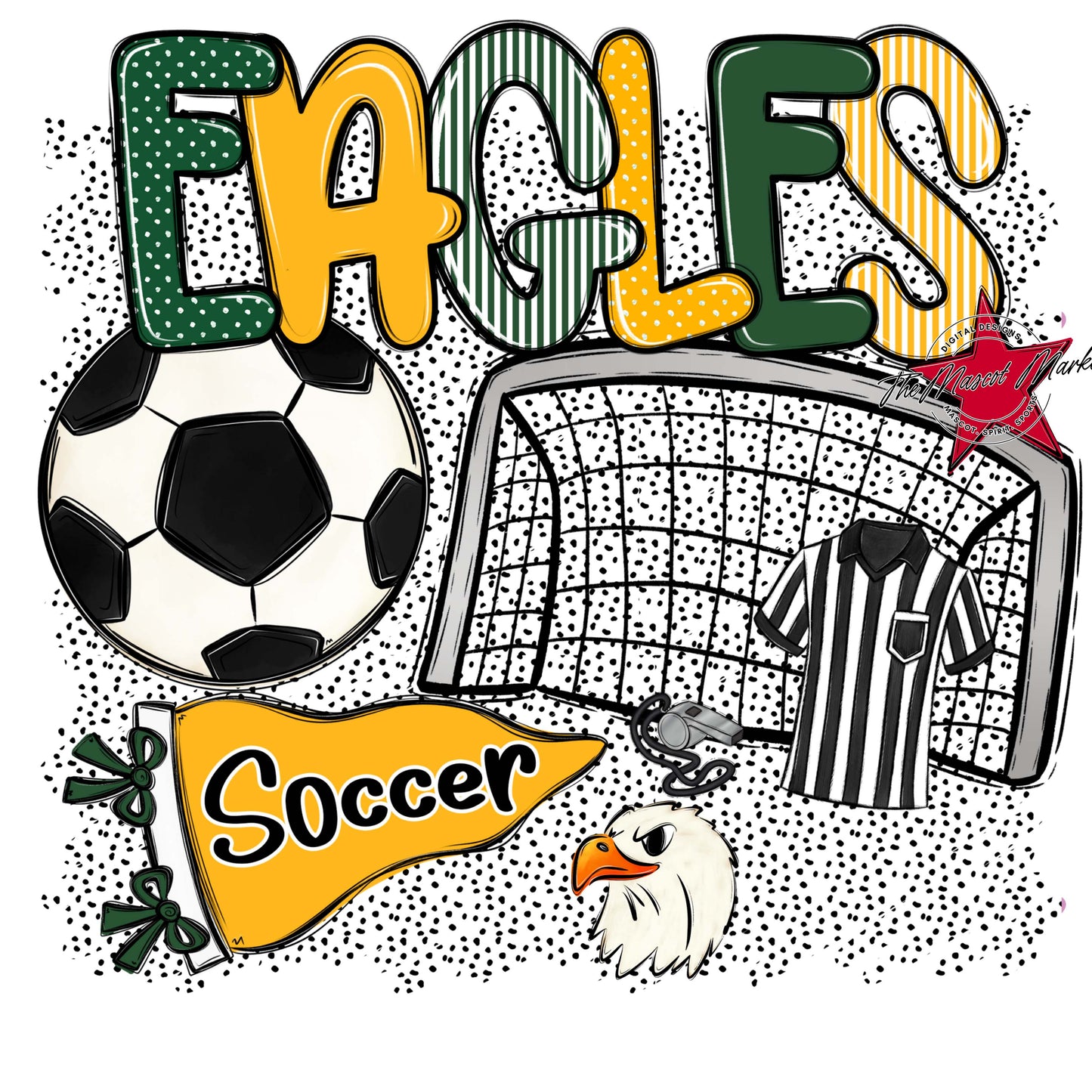Eagles Soccer Spirit-Green & Yellow