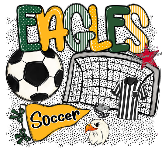 Eagles Soccer Spirit-Green & Yellow