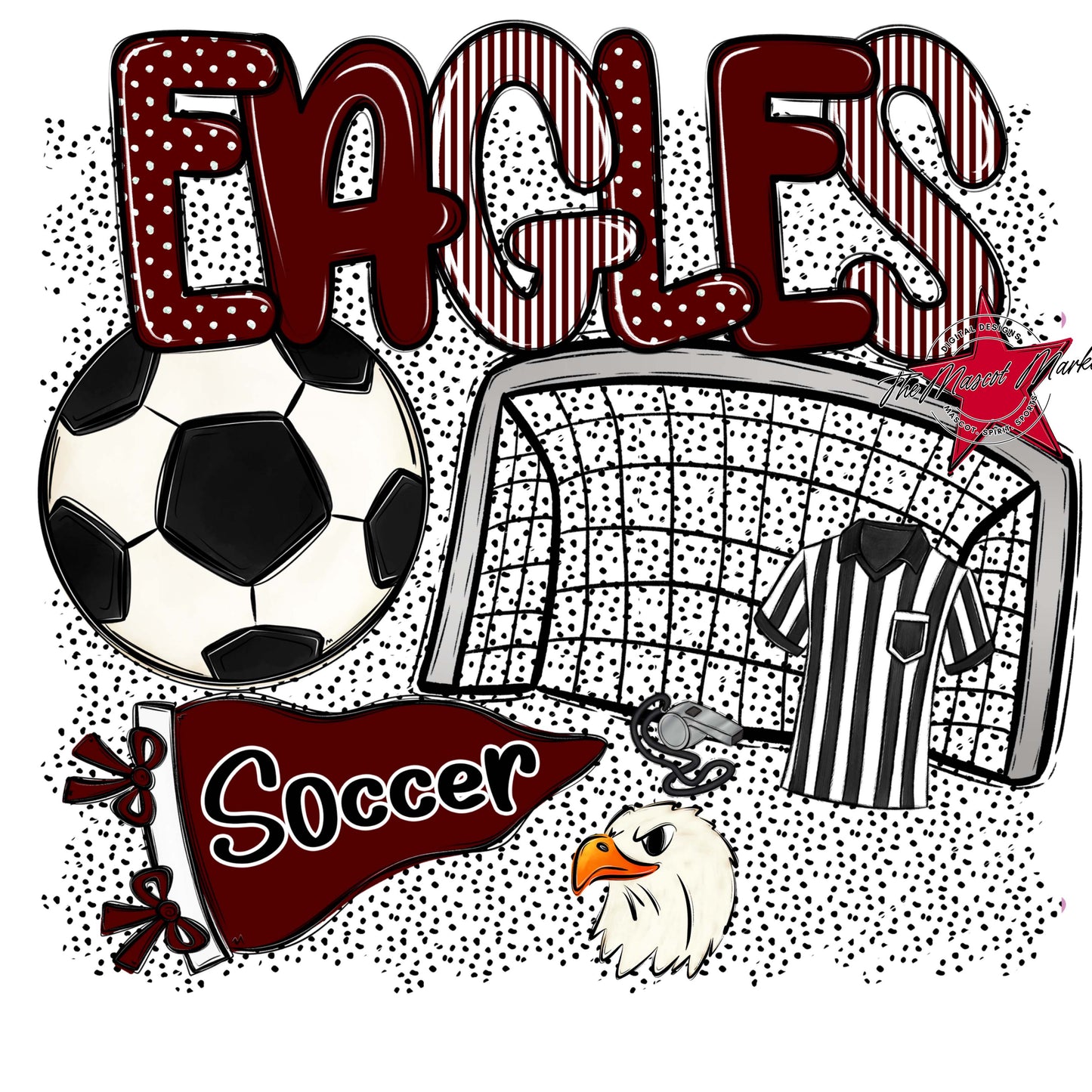 Eagles Soccer Spirit-Maroon