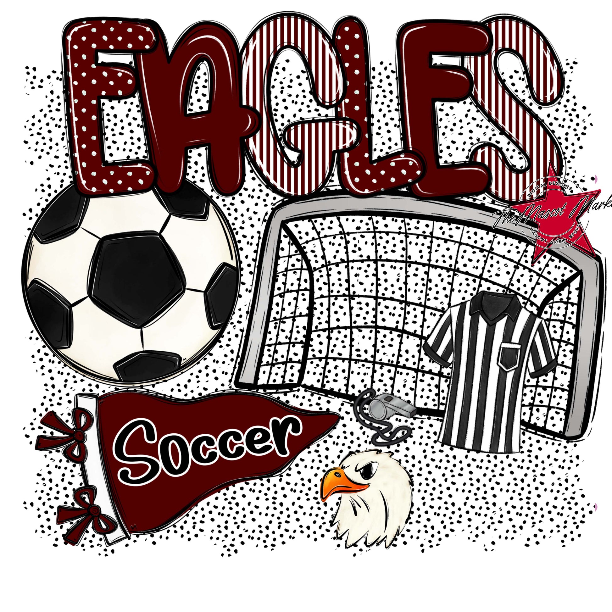 Eagles Soccer Spirit-Maroon