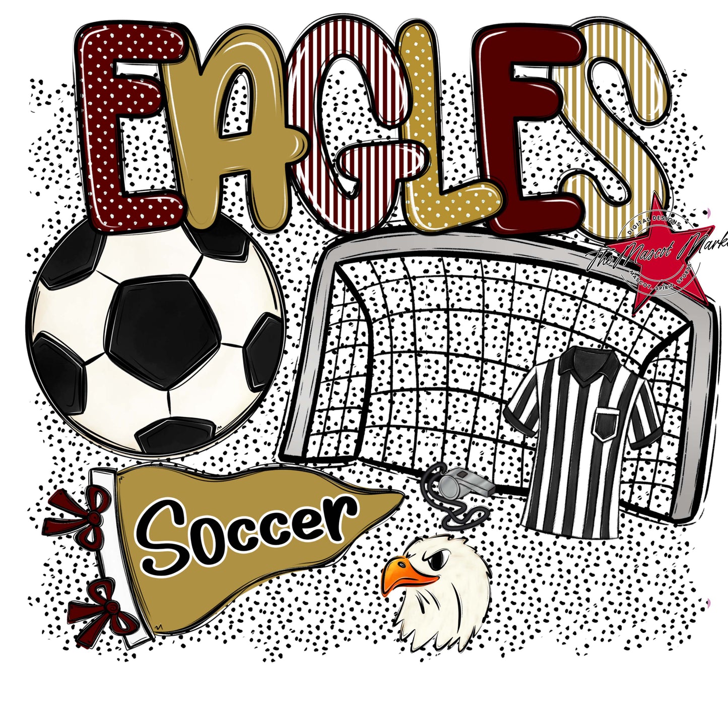 Eagles Soccer Spirit-Maroon & Gold