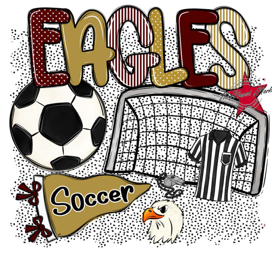 Eagles Soccer Spirit-Maroon & Gold