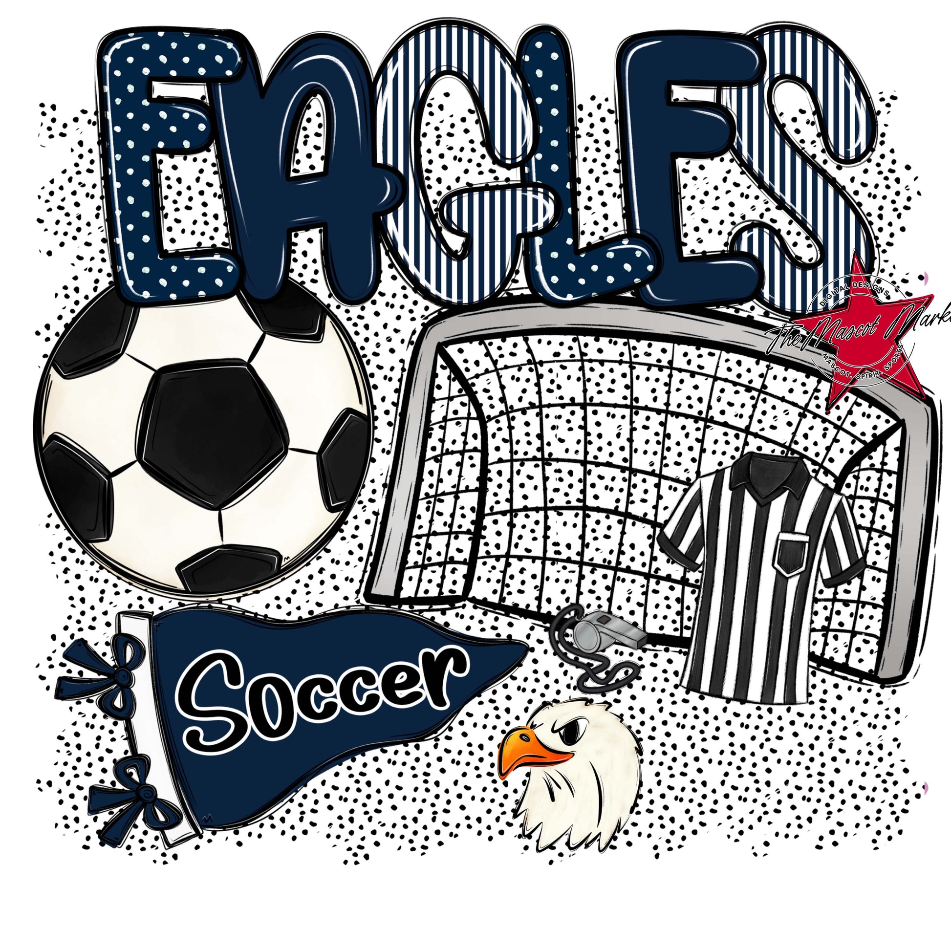 Eagles Soccer Spirit-Navy