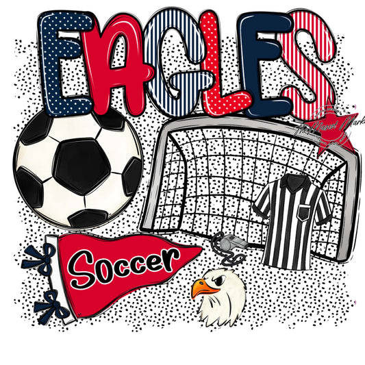 Eagles Soccer Spirit-Navy & Red
