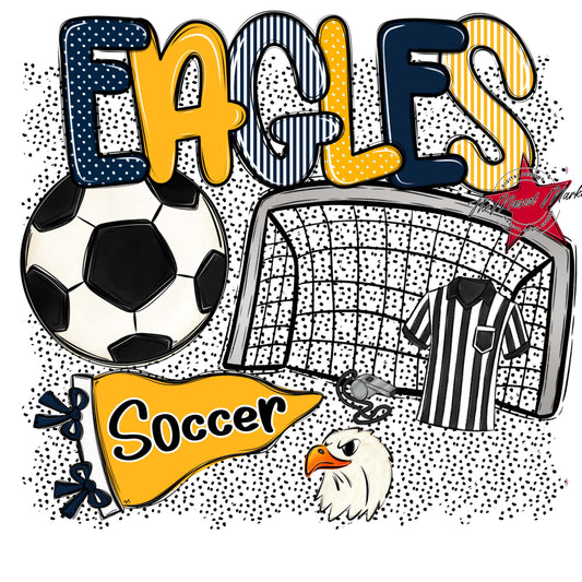 Eagles Soccer Spirit-Navy & Yellow