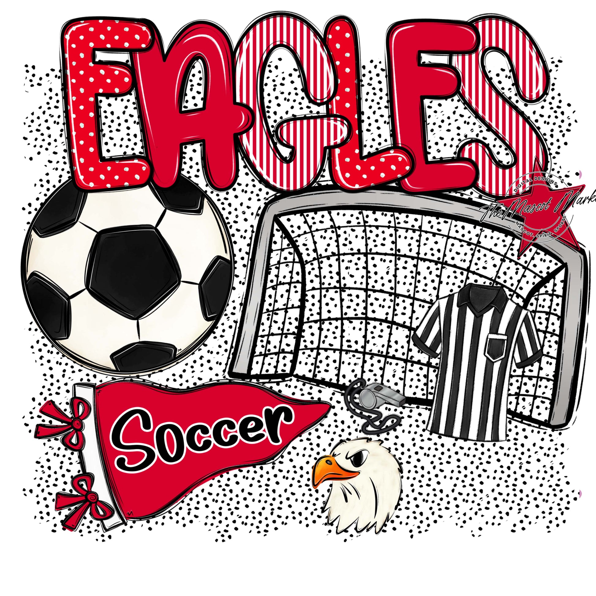 Eagles Soccer Spirit-Red