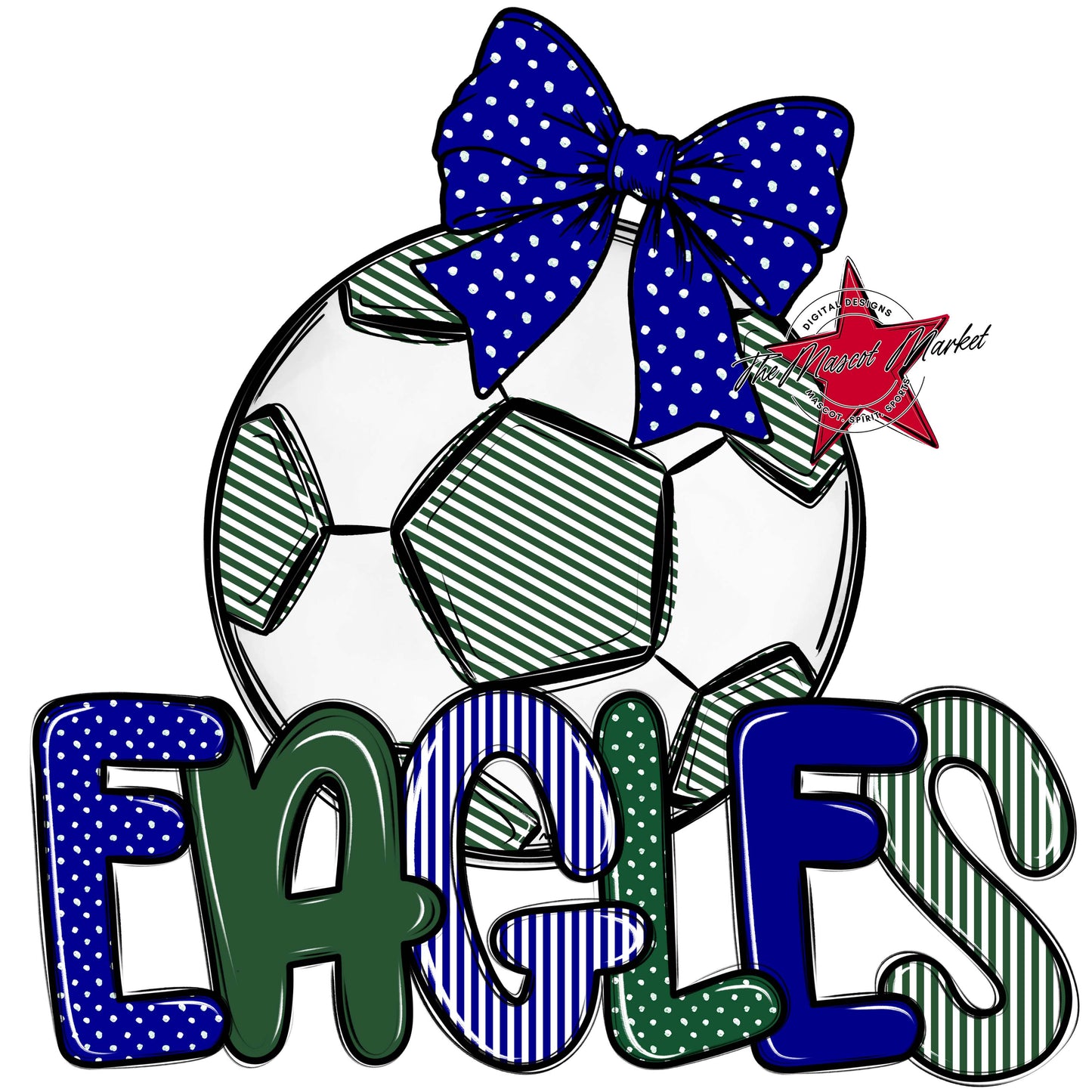 Eagles Soccer Spirit Design-Blue & Green