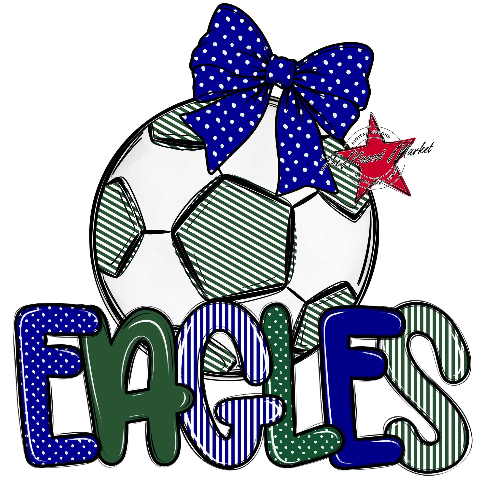 Eagles Soccer Spirit Design-Blue & Green