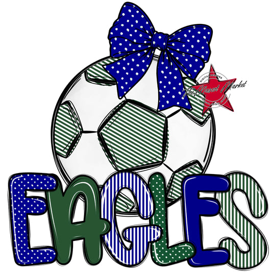 Eagles Soccer Spirit Design-Blue & Green