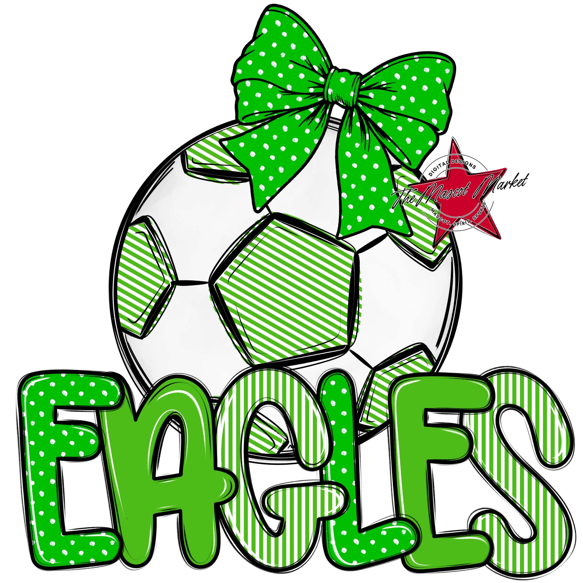 Eagles Soccer Spirit Design-Bright Green