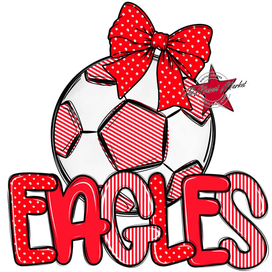 Eagles Soccer Spirit Design-Bright Red