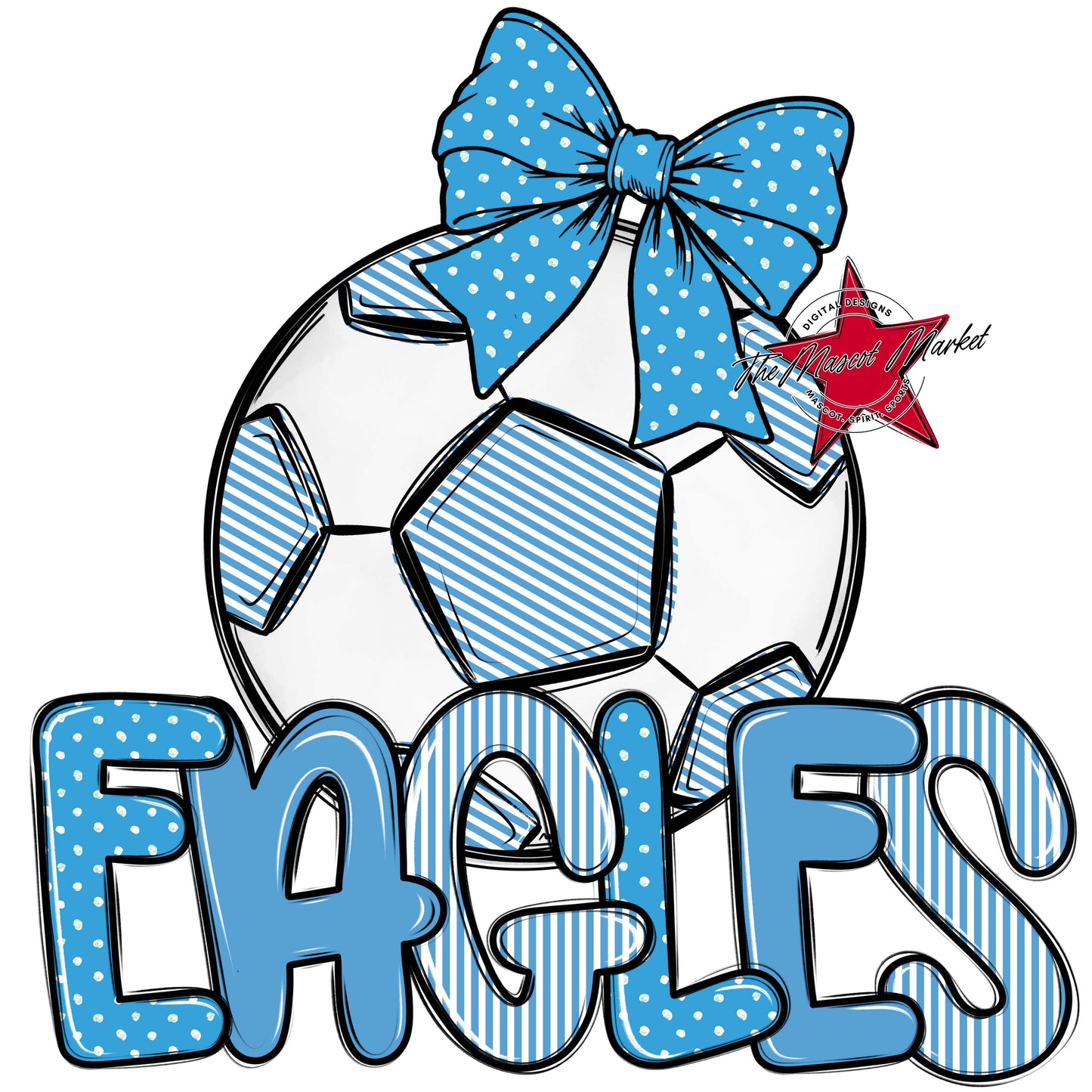 Eagles Soccer Spirit Design-Carolina Blue