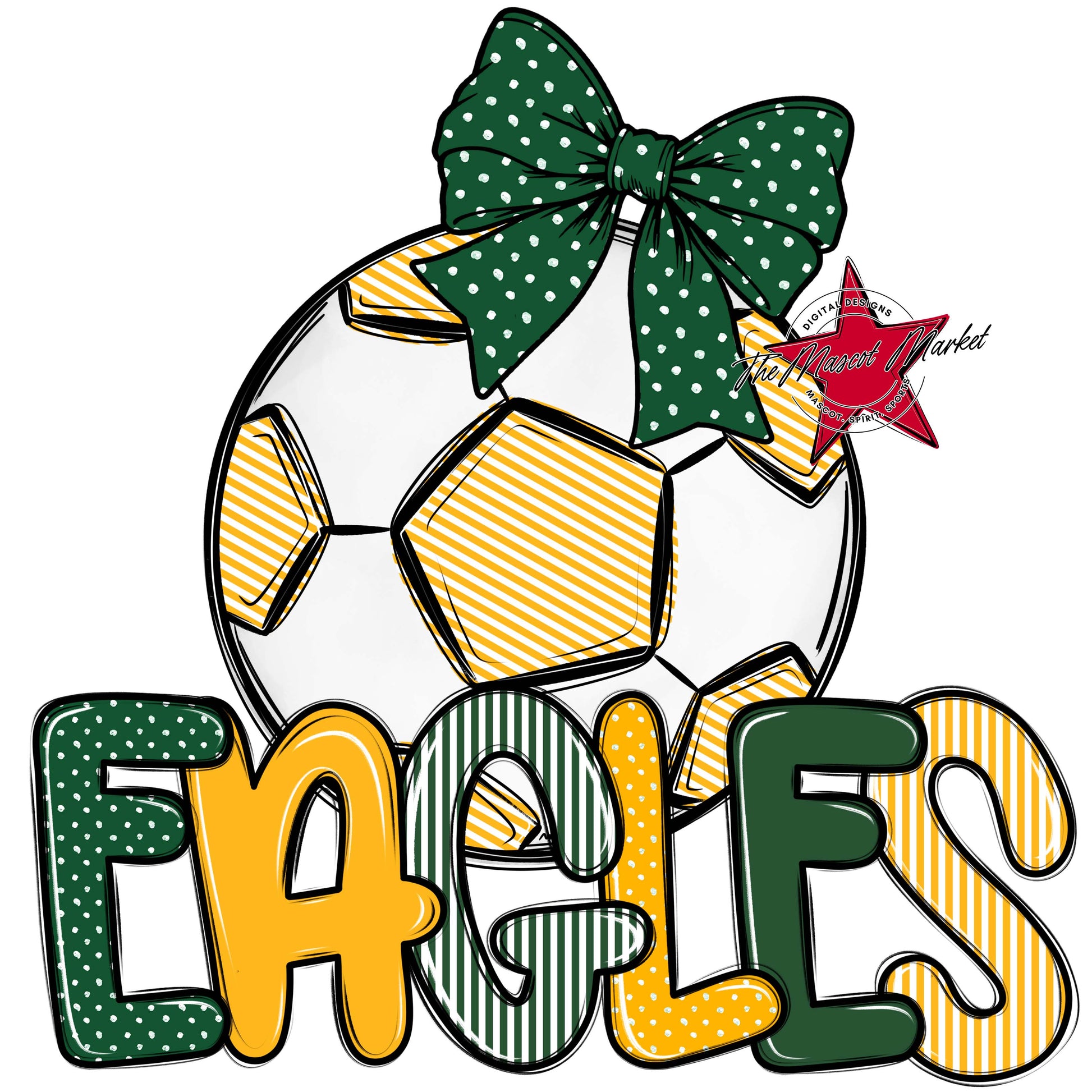 Eagles Soccer Spirit Design-Green & Yellow