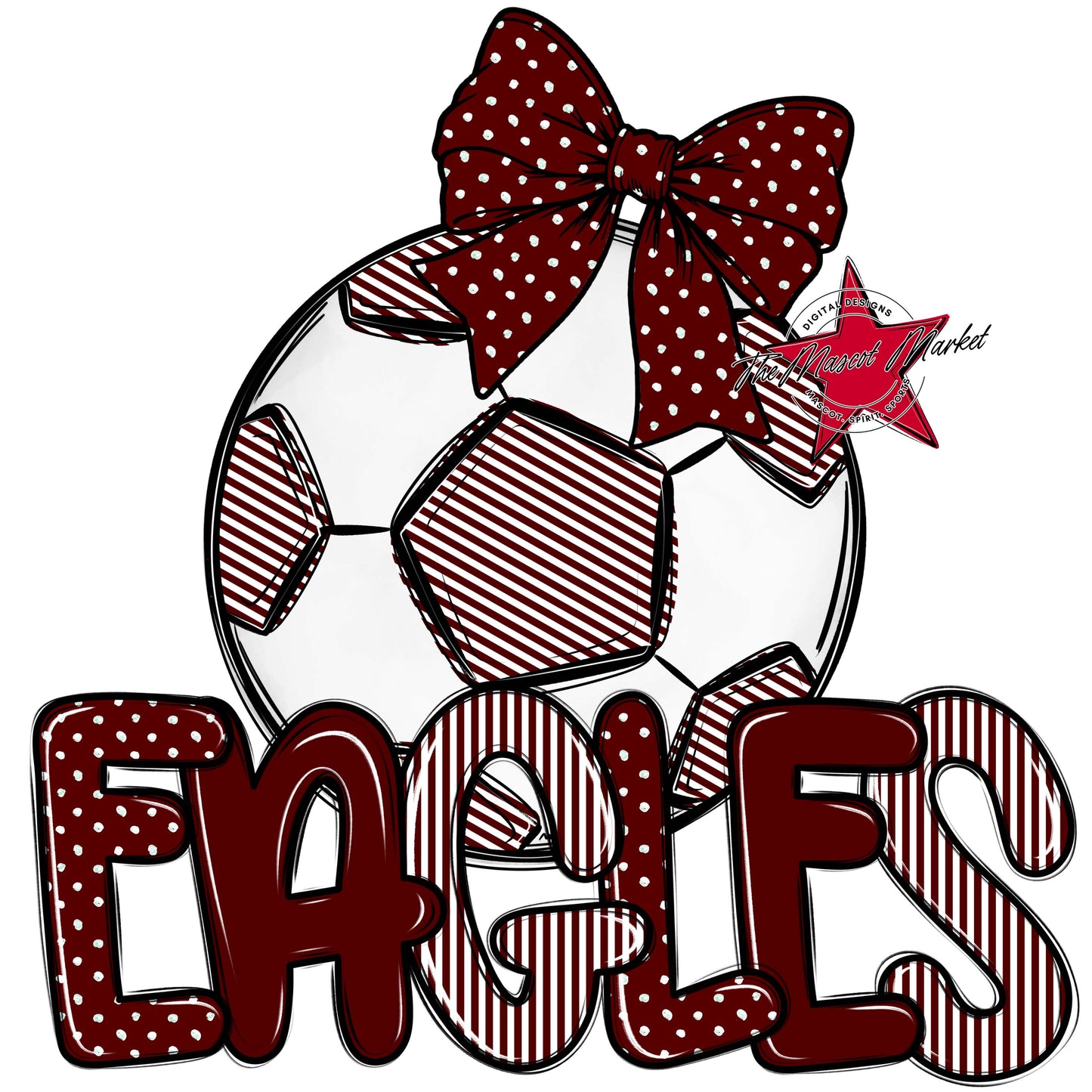 Eagles Soccer Spirit Design-Maroon
