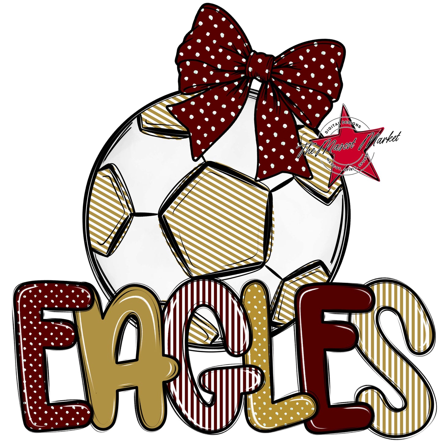 Eagles Soccer Spirit Design-Maroon & Gold