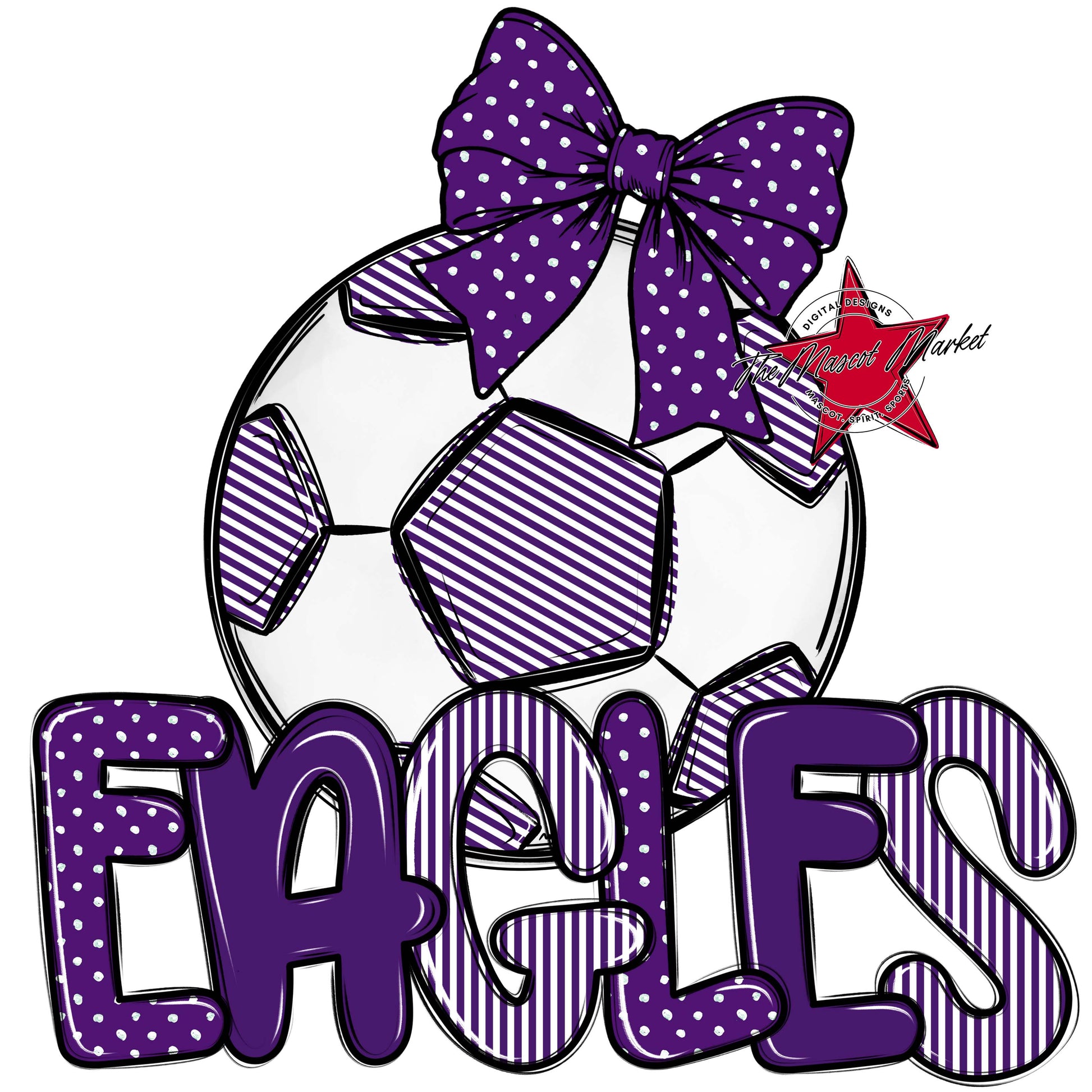 Eagles Soccer Spirit Design-Purple