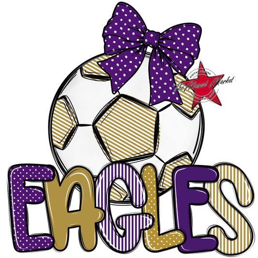 Eagles Soccer Spirit Design-Purple & Gold