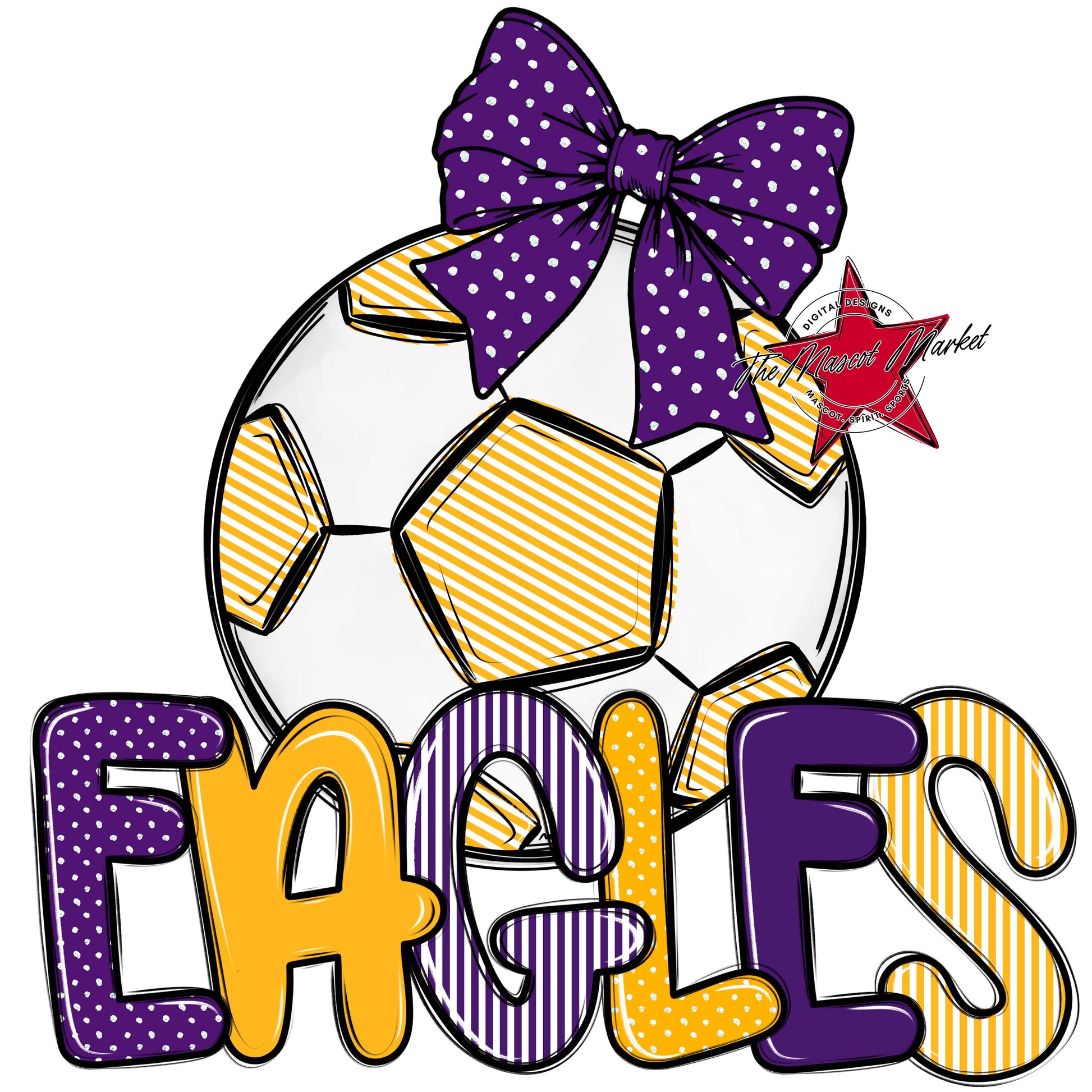 Eagles Soccer Spirit Design-Purple & Yellow