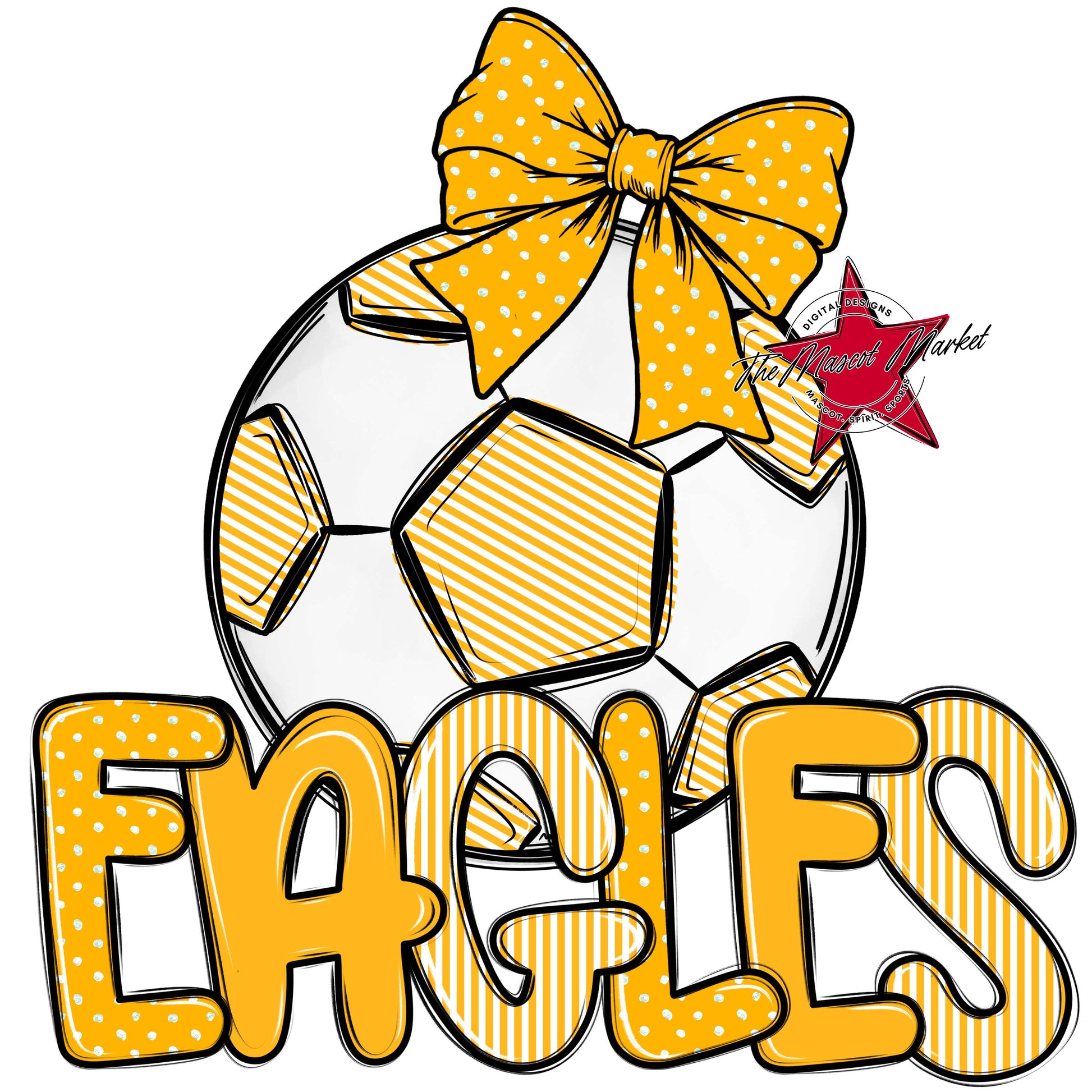 Eagles Soccer Spirit Design-Yellow