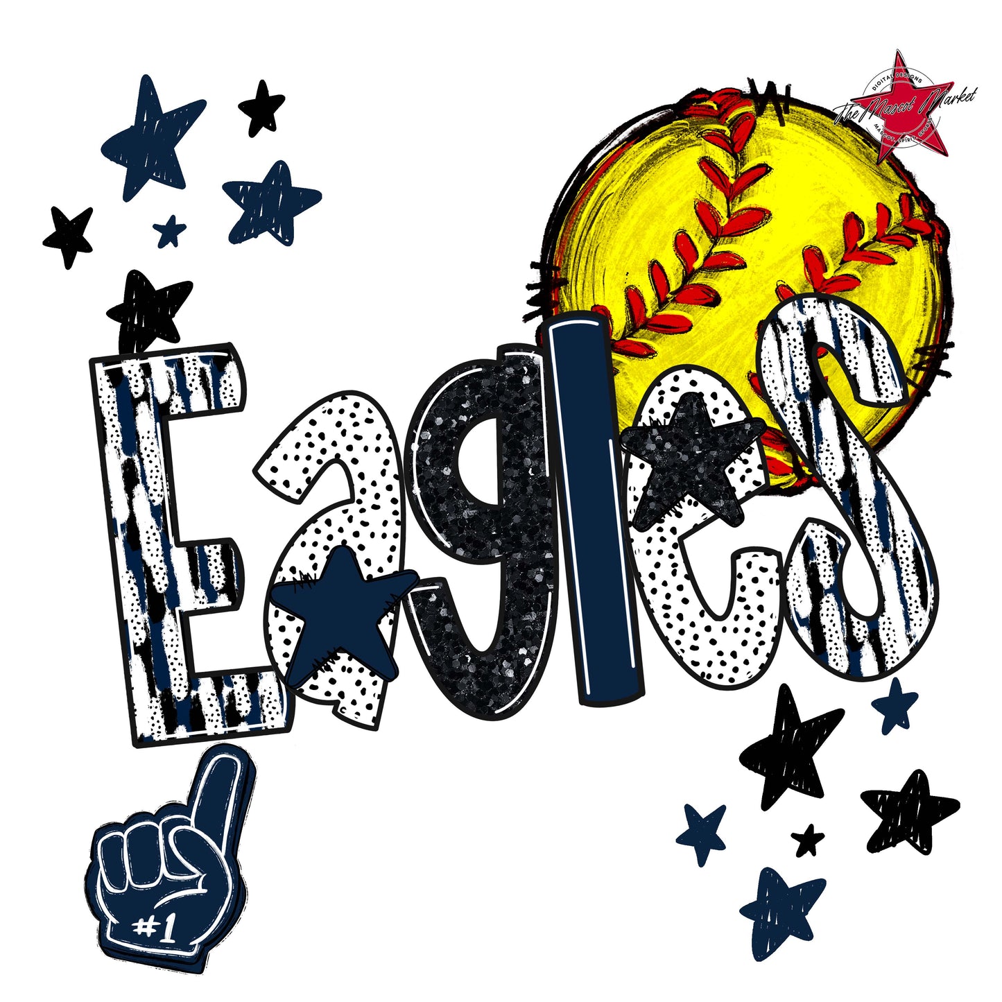 Eagles Softball Scrape-Navy
