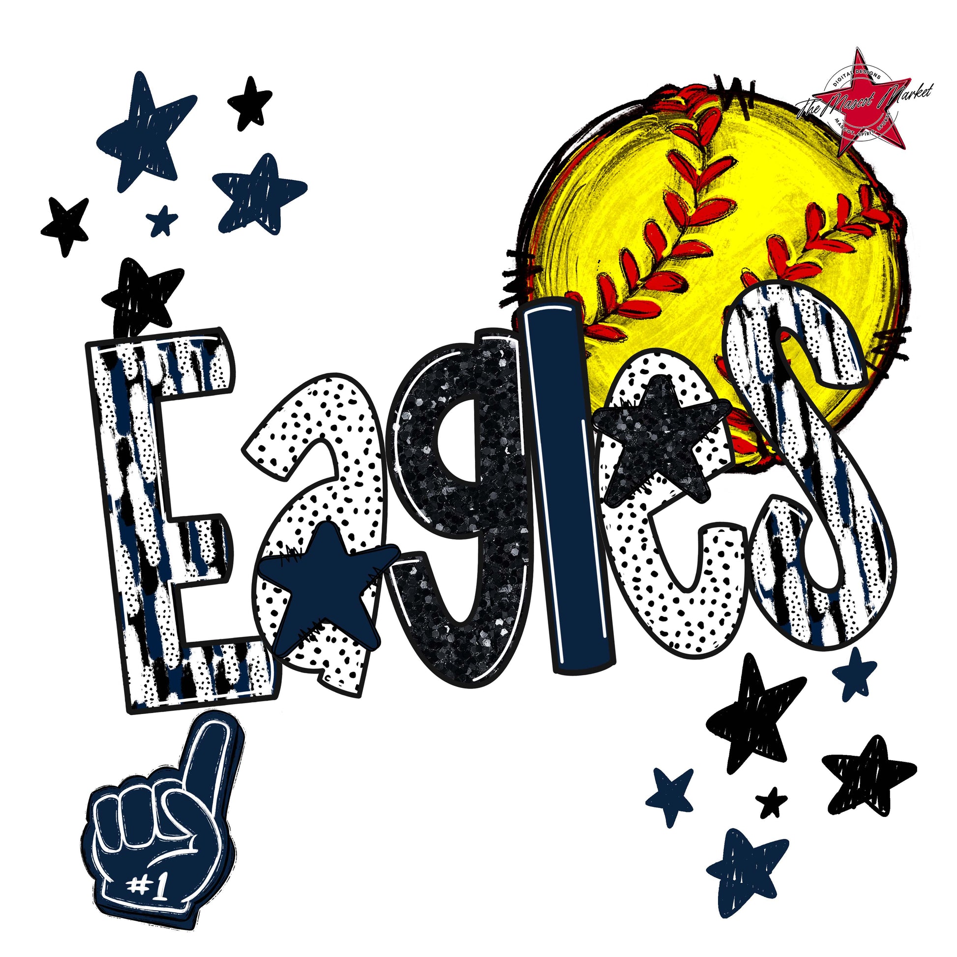 Eagles Softball Scrape-Navy