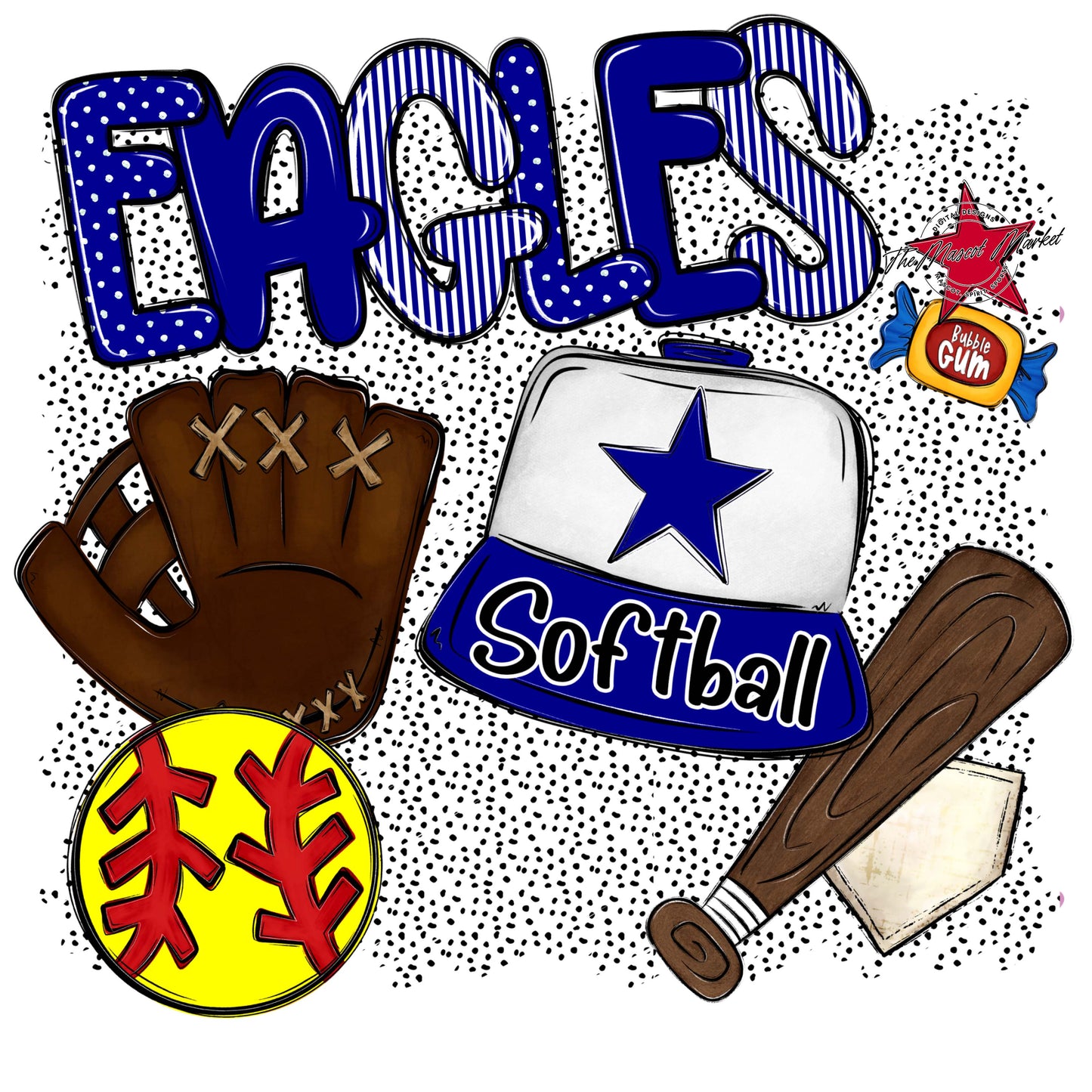 Eagles Softball Spirit-Blue