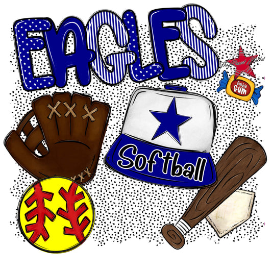 Eagles Softball Spirit-Blue