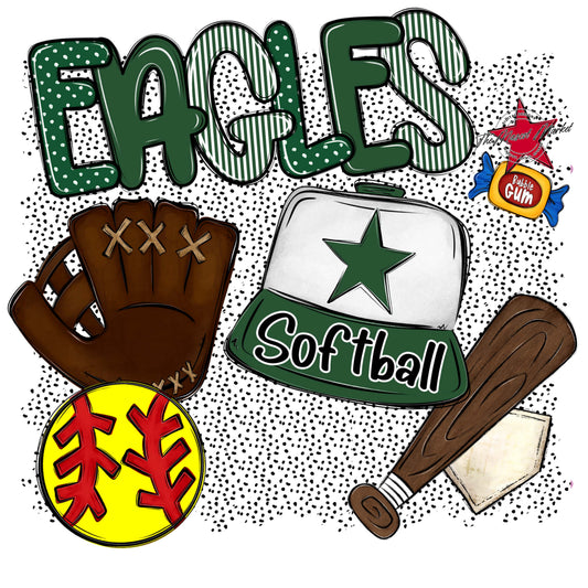 Eagles Softball Spirit-Green