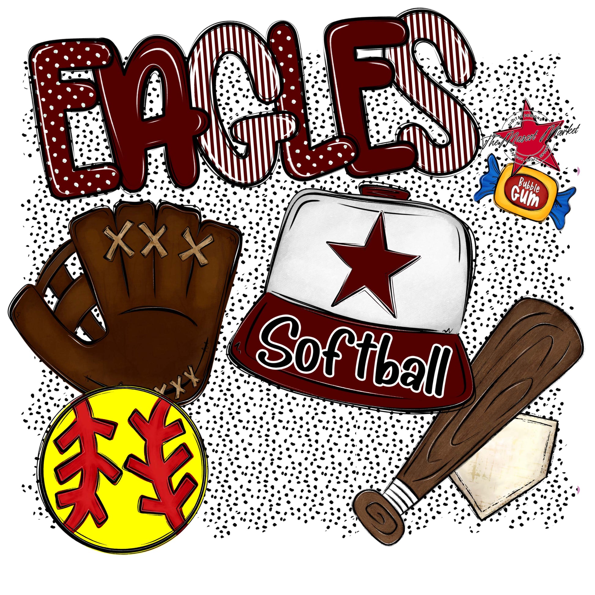 Eagles Softball Spirit-Maroon