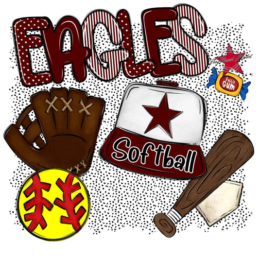 Eagles Softball Spirit-Maroon