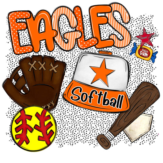 Eagles Softball Spirit-Orange