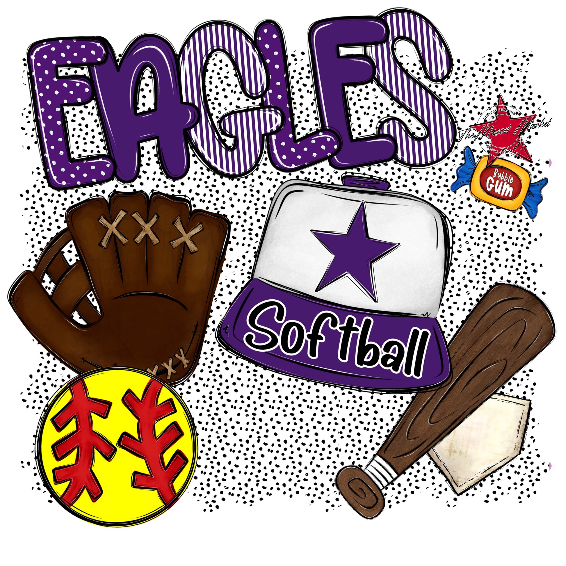 Eagles Softball Spirit-Purple