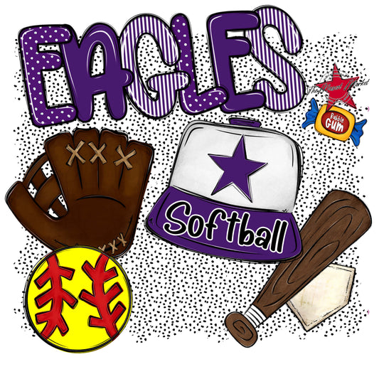 Eagles Softball Spirit-Purple