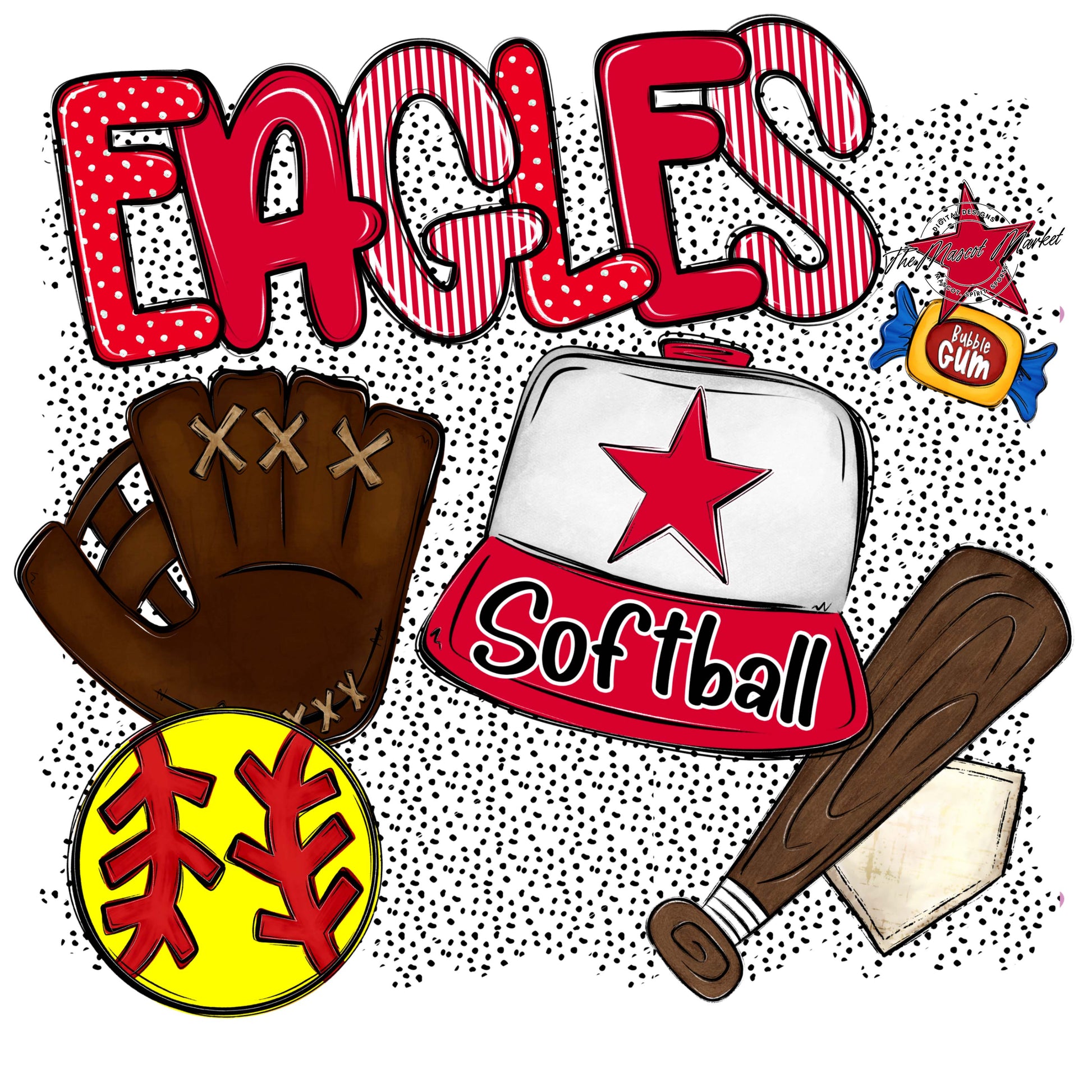Eagles Softball Spirit-Red